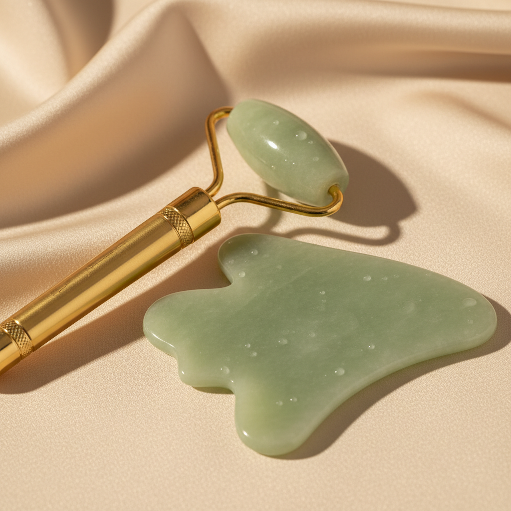 Jade Gua Sha & Roller Set - View 2