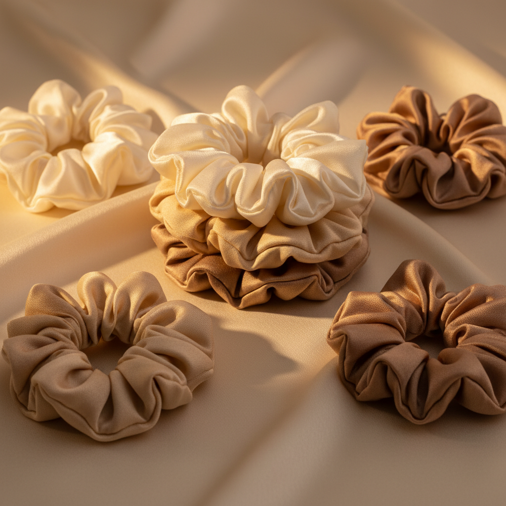 Pure Silk Scrunchie Set (6 pieces) - View 2